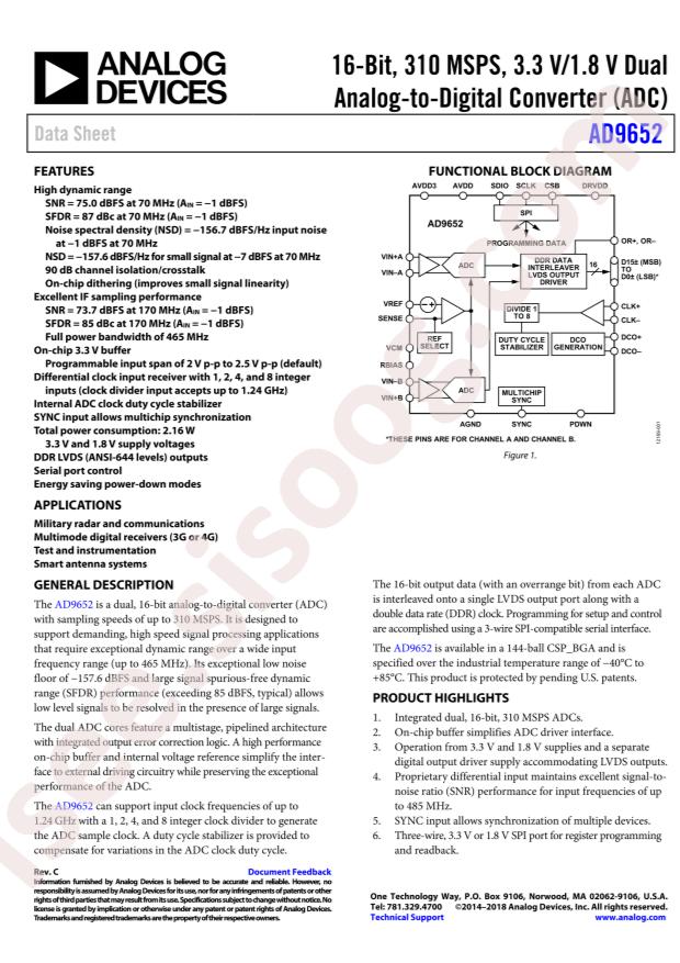 AD9652BBCZ-310