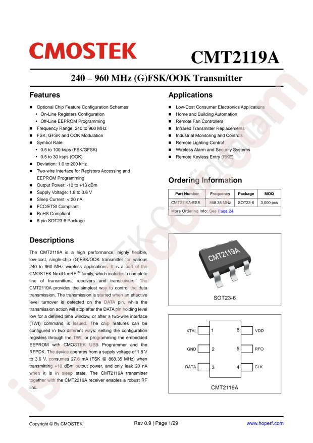 CMT2119A-ESR