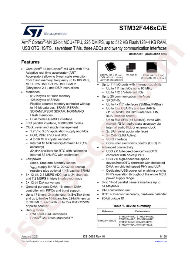 STM32F446ZEH7TR