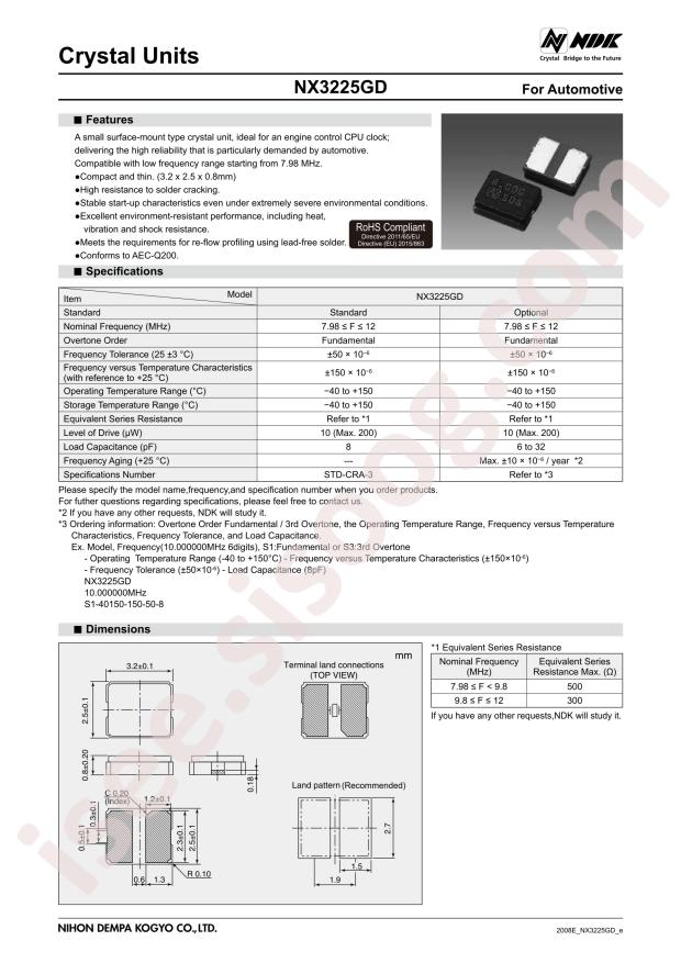 NX3225GD-8MHZ-STD-CRA-3