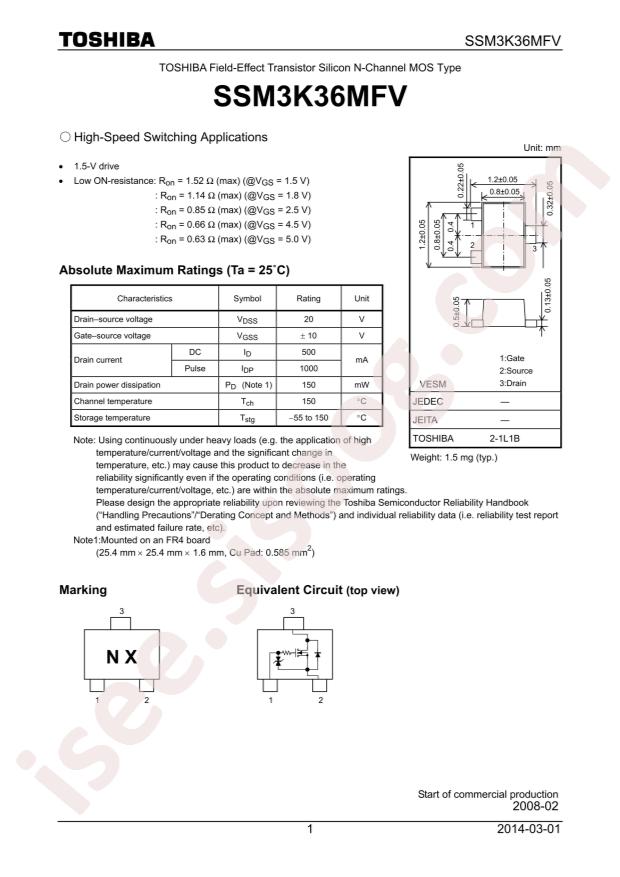 SSM3K36MFV,L3F(T,LCFC