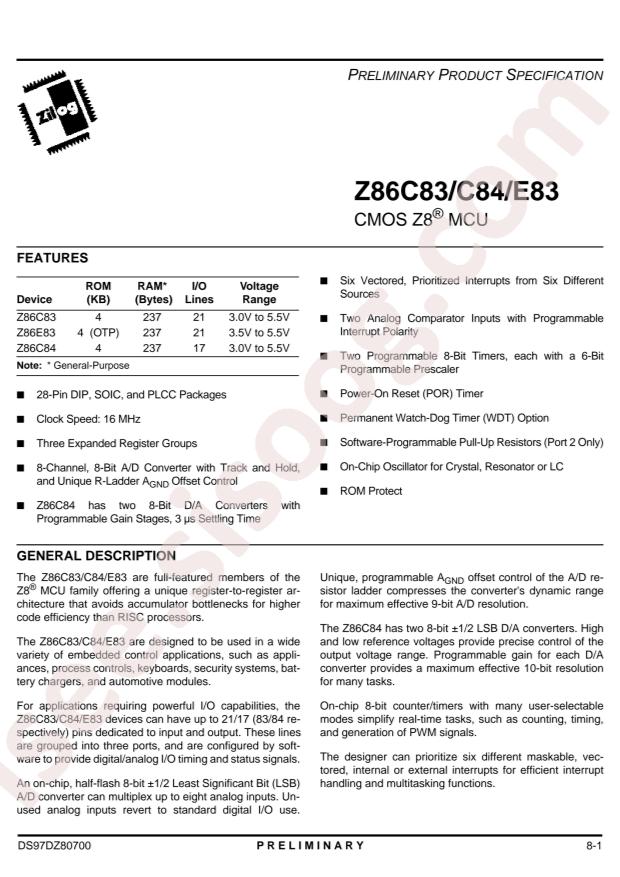 Z86E8316PEC