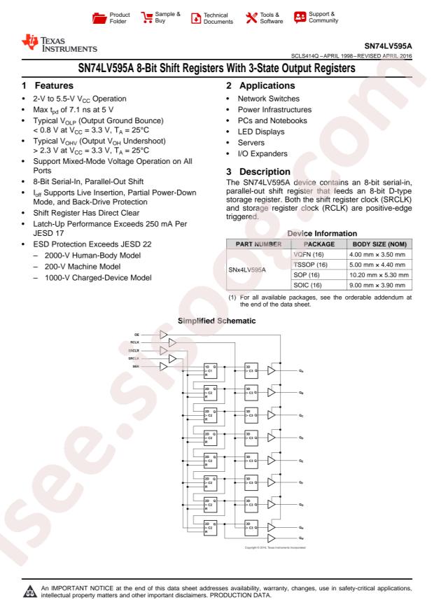 SN74LV595APWR