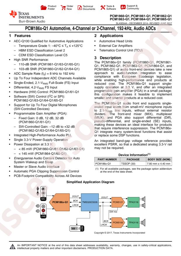 PCM1864QDBTRQ1