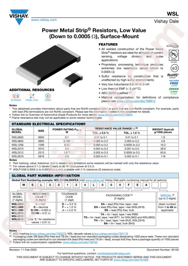 WSL1206R0400FEA