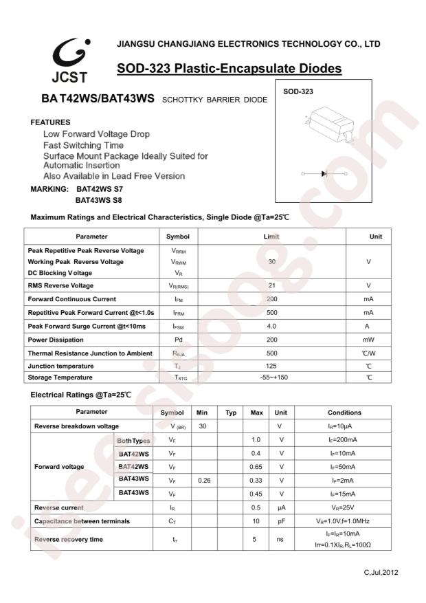 BAT43WS S8