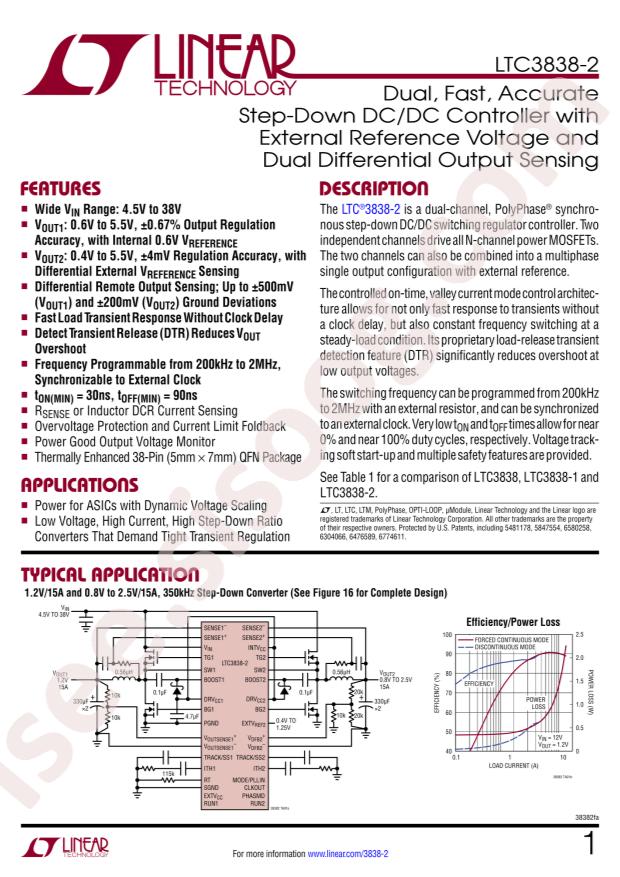 LTC3838EUHF-2#PBF