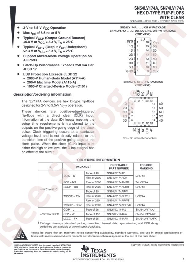 SN74LV174APWR