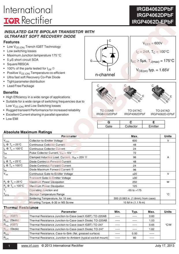 IRGB4062DPBF