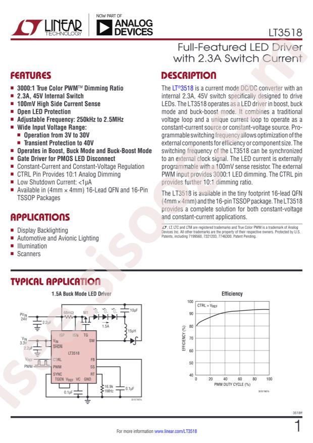 LT3518IUF#PBF