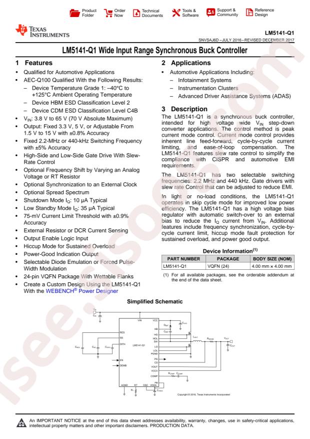 LM5141QRGETQ1