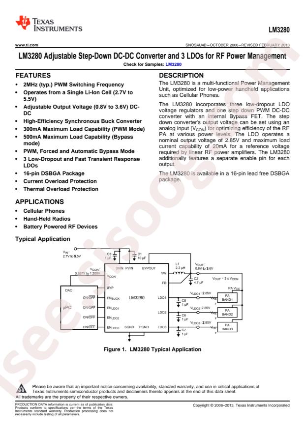 LM3280TL-275/NOPB