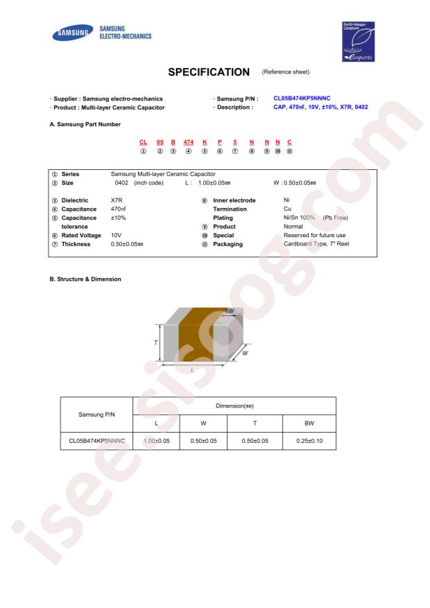 CL05B474KP5NNNC