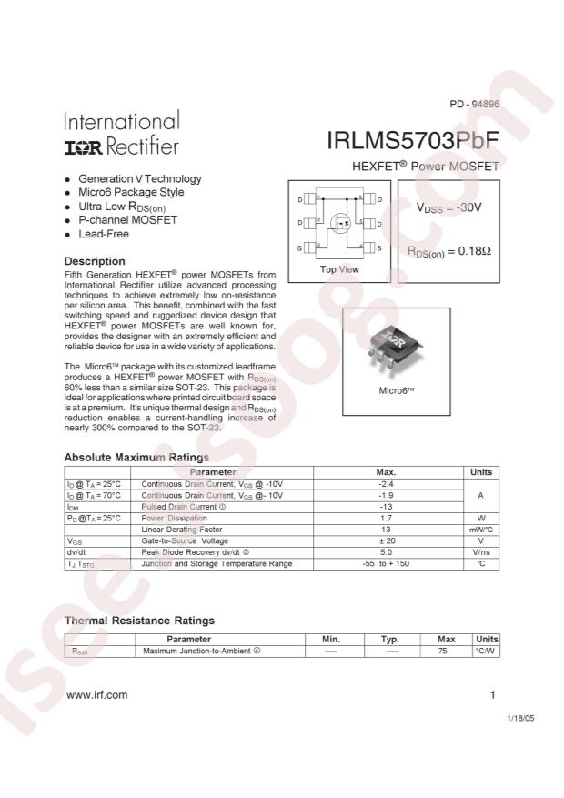 IRLMS5703TRPBF