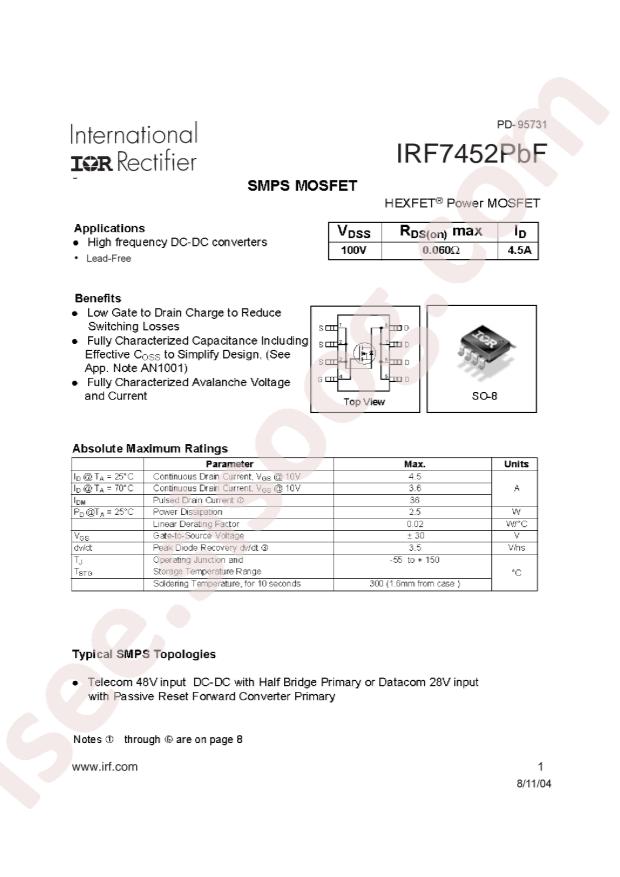 IRF7452TRPBF