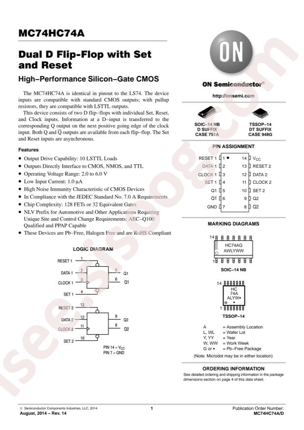 NLV74HC74ADR2G