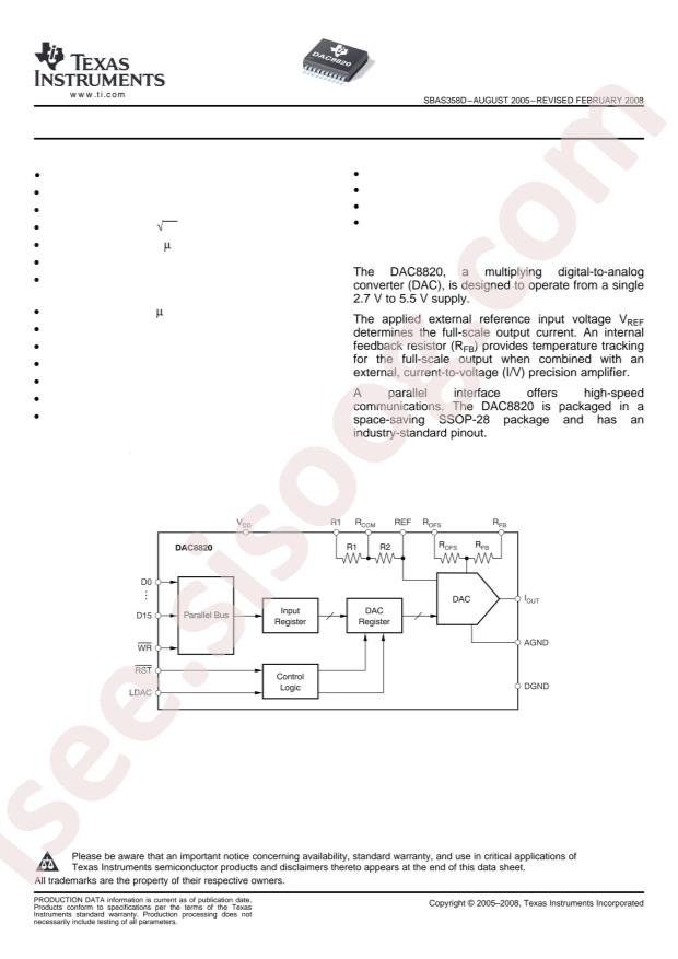 DAC8820ICDB