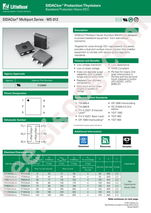 Littelfuse P0724UCLTP