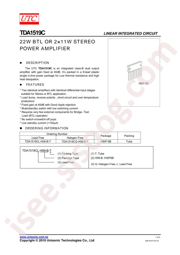 TDA1519CL-H09-B-T