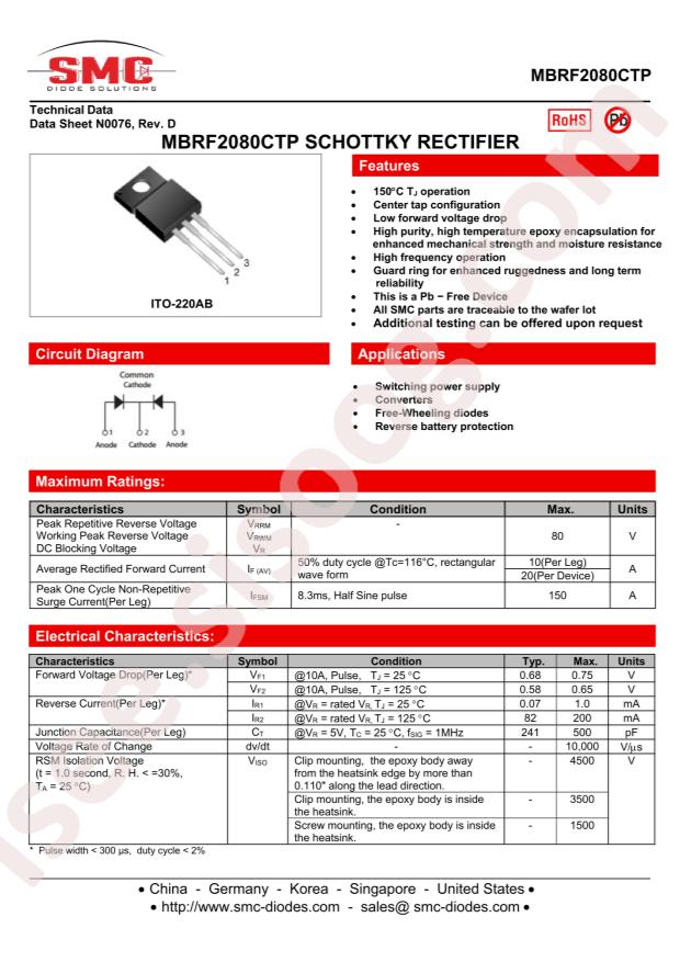 SMC MBRF2080CTP