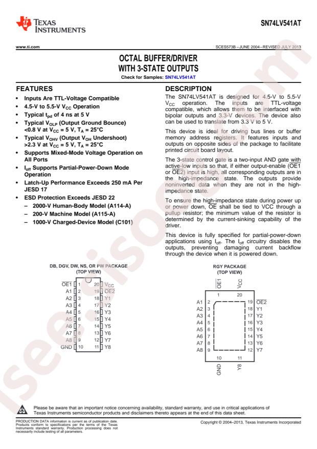 SN74LV541ATPWR