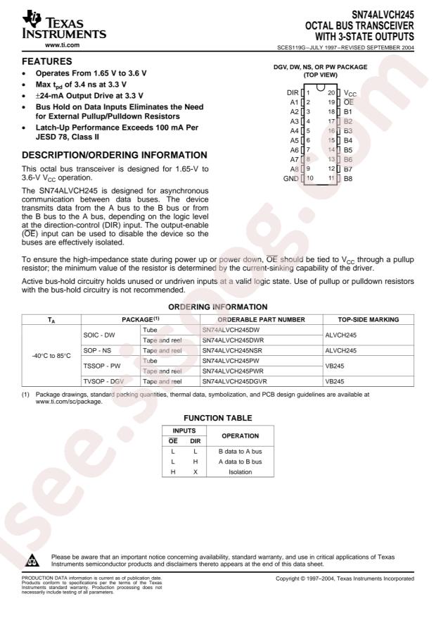 SN74ALVCH245PWR