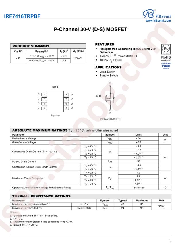 IRF7416TRPBF-VB