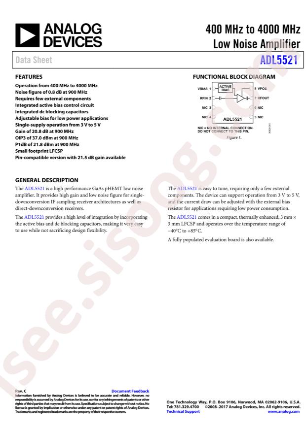 ADL5521ACPZ-R7