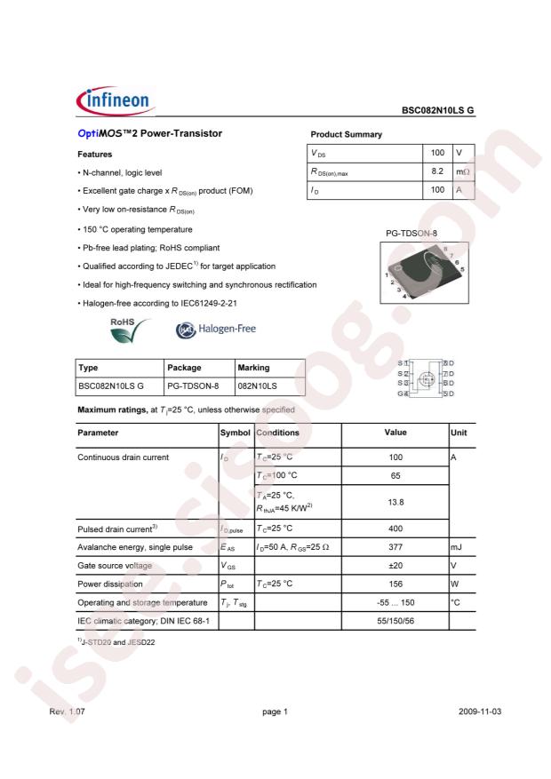 BSC082N10LS G