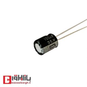 خازن الکترولیتی 100 میکرو فاراد 35 ولت
