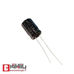خازن الکترولیتی 33 میکرو فاراد 100 ولت