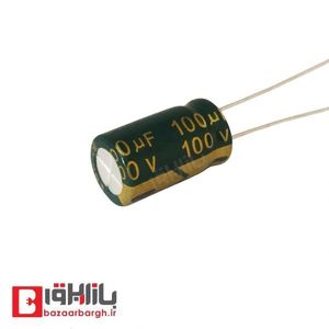 خازن الکترولیتی 100 میکرو فاراد 100 ولت