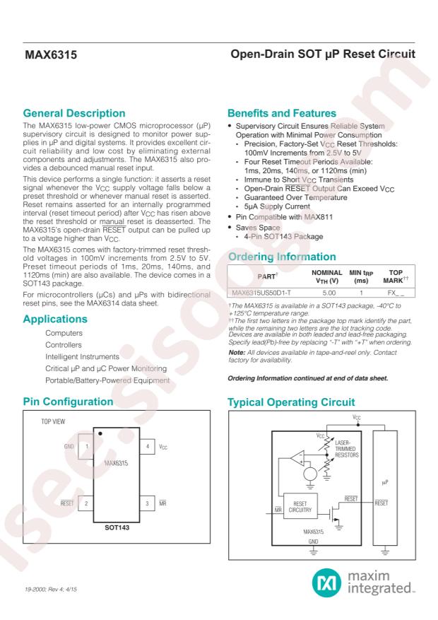 MAX6315US26D4+T