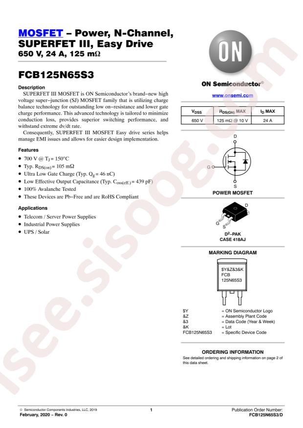 FCB125N65S3