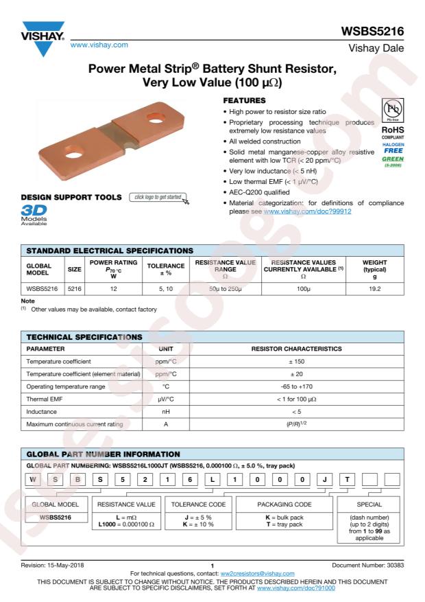 WSBS5216L1000KT