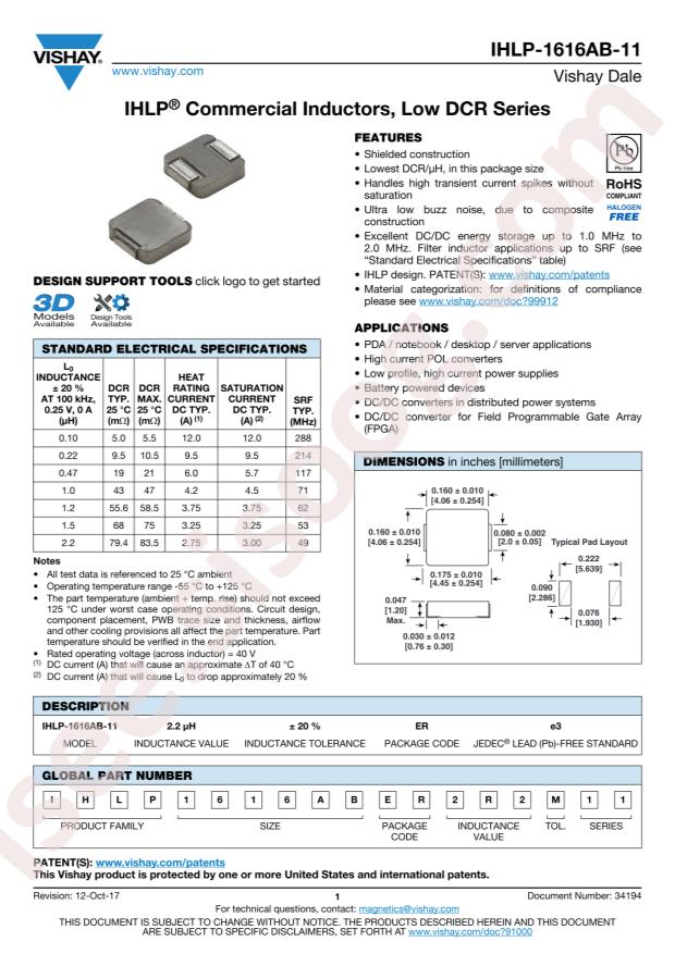 IHLP1616ABER1R5M11