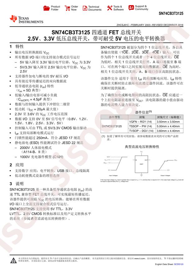 SN74CB3T3125DGVR