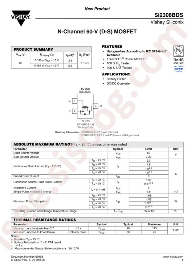 Si2308BDS-T1-GE3