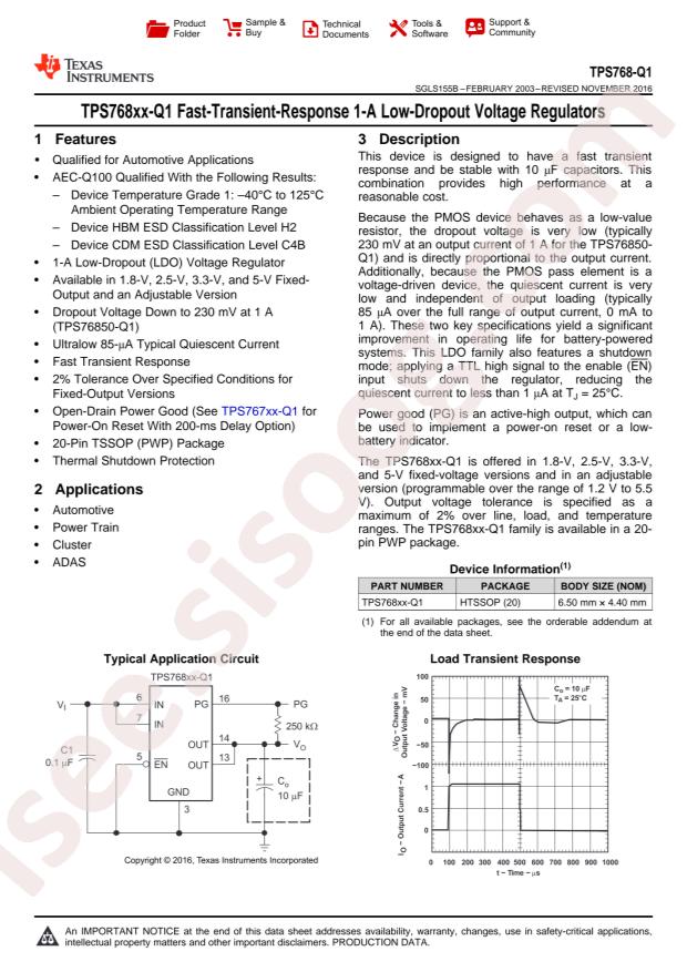 TPS76801QPWPRQ1