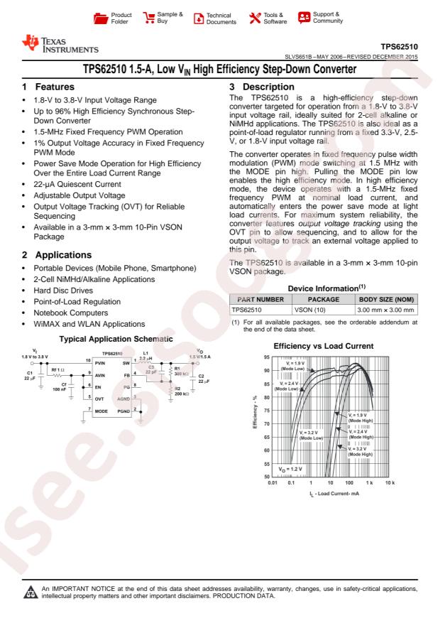 TPS62510DRCT