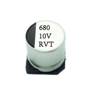 خازن SMD الکترولیت 680 میکروفاراد 10 ولت 680uF /10V