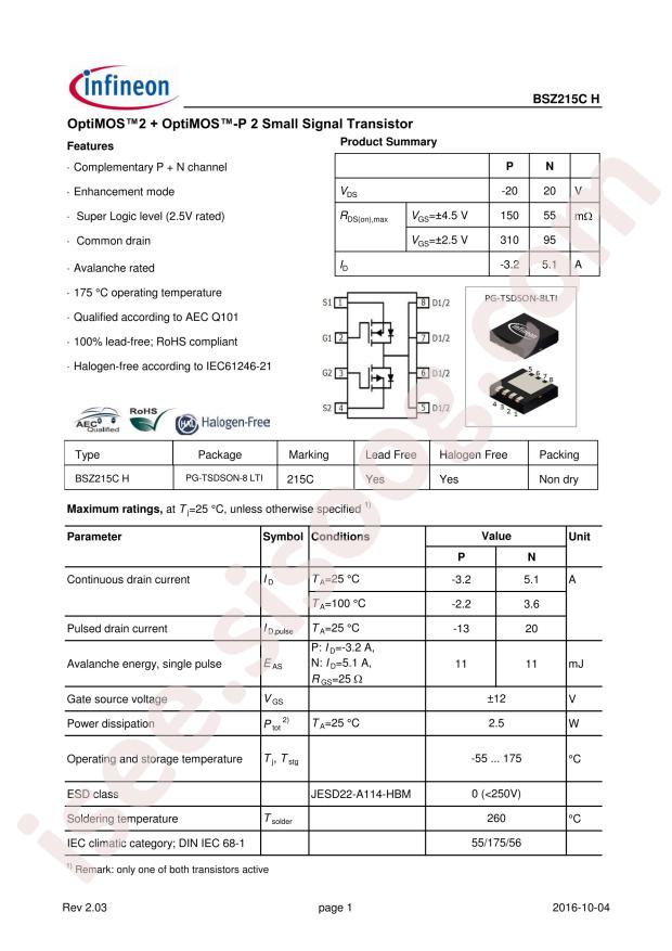 BSZ215C H