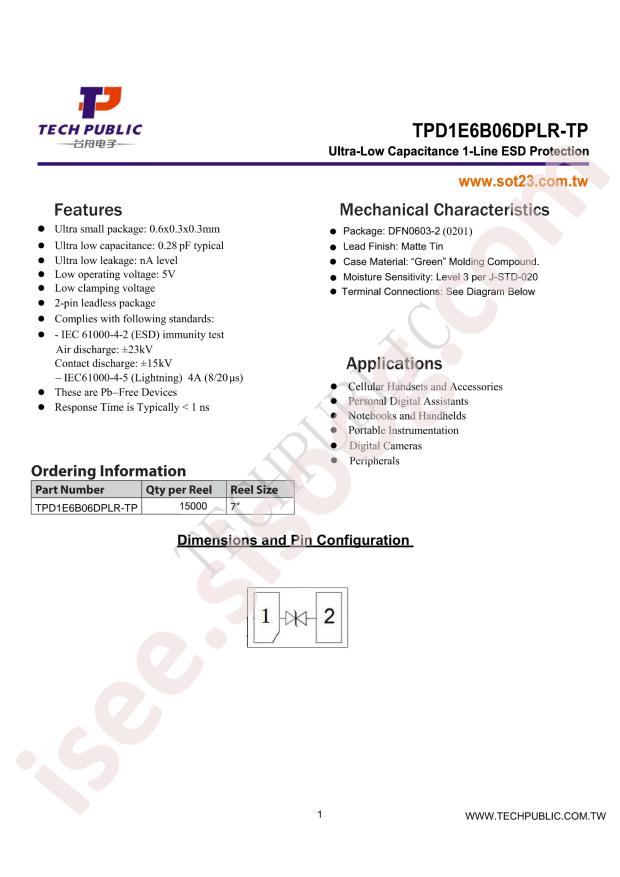 TPD1E6B06DPLR-TP