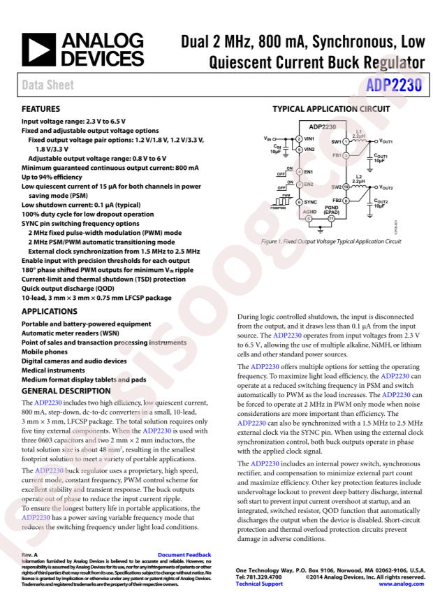 ADP2230ACPZ-1233R7
