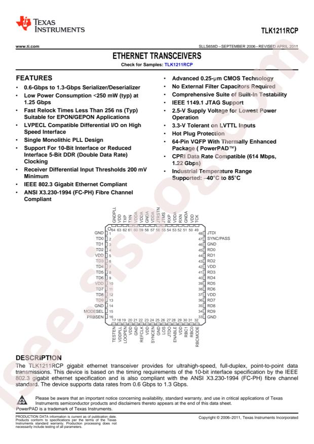 TLK1211RCP
