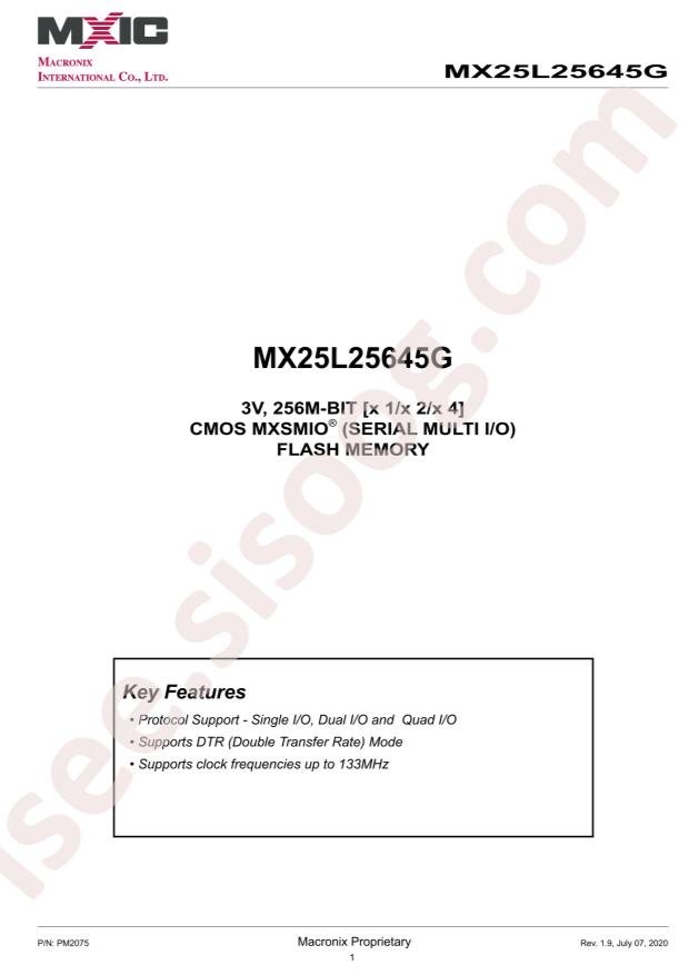 MX25L25645GZ2I-08G