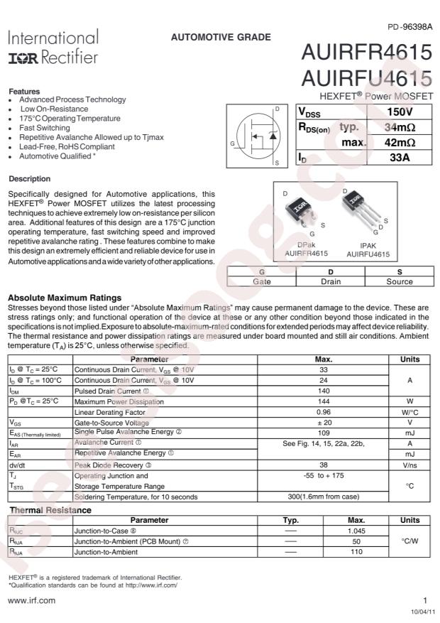AUIRFR4615