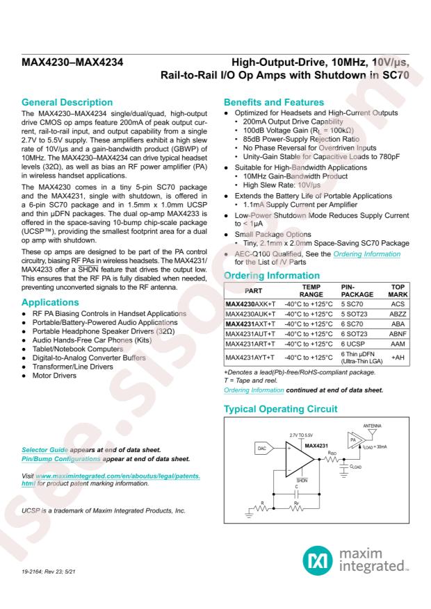 MAX4234ASD+