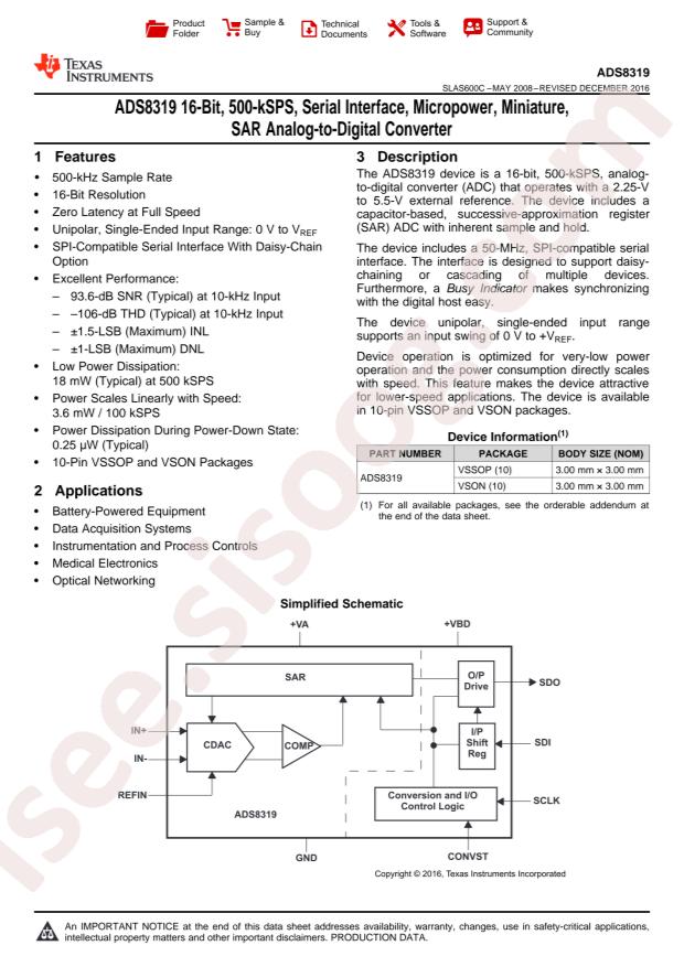 ADS8319IDGST