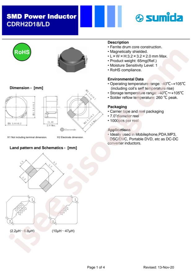 CDRH2D18/LDNP-220NC